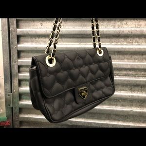 Betsey Johnson Black Heart Handbag
